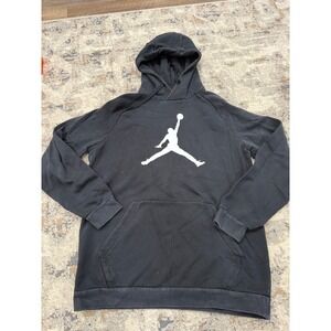Jordan Jumpman Mens Black Pullover Hoodie Sweatshirt DA6801-010 Size L